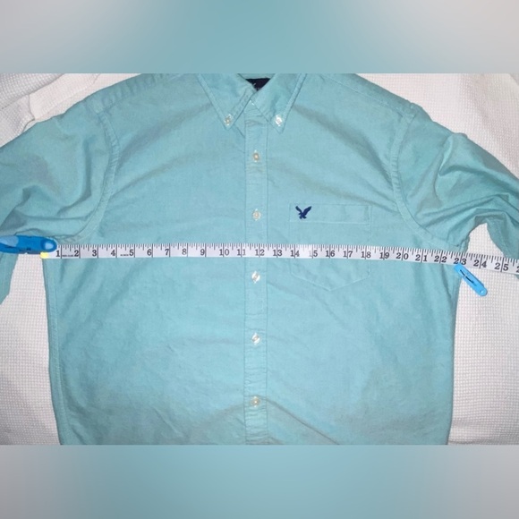 2/40$ Men’s American Eagle 100% cotton long sleeves Oxford shirts Sz Large - Picture 6 of 11